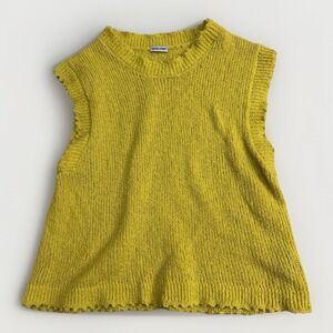 Rachel Comey Relent Womens S Sleeveless Boucle Knit Top Yellow $275